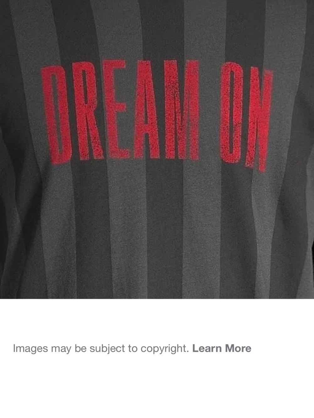 John Varvatos Black & Charcoal Striped Tee with Red AEROSMITH Print - Picture 8 of 8